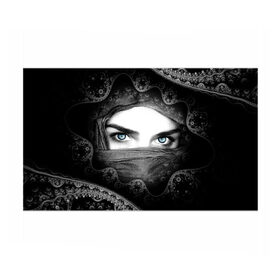Бумага для упаковки 3D с принтом Восточная девушка в Тюмени, пластик и полированная сталь | круглая форма, металлическое крепление в виде кольца | взгляд | восточная девушка | глаза | красивая | никаб | орнамент | узоры | хиджаб