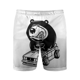 Мужские шорты 3D спортивные с принтом Миша в Тюмени,  |  | медведь | таз
