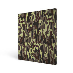 Холст квадратный с принтом Камуфляжная форма в Тюмени, 100% ПВХ |  | Тематика изображения на принте: camo | армия | камо
