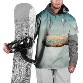 Накидка на куртку 3D с принтом Кит в Тюмени, 100% полиэстер |  | Тематика изображения на принте: автостопом по галактике | кит