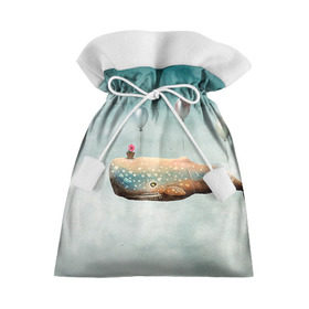 Подарочный 3D мешок с принтом Кит в Тюмени, 100% полиэстер | Размер: 29*39 см | автостопом по галактике | кит