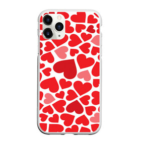 Чехол для iPhone 11 Pro матовый с принтом Сердечки в Тюмени, Силикон |  | девушка | любовь | сердечко | сердце