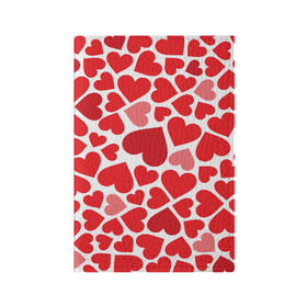 Обложка для паспорта матовая кожа с принтом Сердечки в Тюмени, натуральная матовая кожа | размер 19,3 х 13,7 см; прозрачные пластиковые крепления | Тематика изображения на принте: девушка | любовь | сердечко | сердце