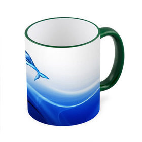 Кружка 3D с принтом Дельфин в Тюмени, керамика | ёмкость 330 мл | Тематика изображения на принте: дельфин | море | рыбка