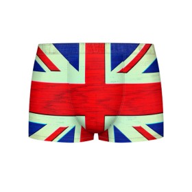 Мужские трусы 3D с принтом Англия в Тюмени, 50% хлопок, 50% полиэстер | классическая посадка, на поясе мягкая тканевая резинка | англия | модные | популярные | прикольные | стена | флаг