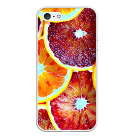 Чехол силиконовый для Телефон Apple iPhone 5/5S с принтом Цитрус в Тюмени, Силикон | Область печати: задняя сторона чехла, без боковых панелей | Тематика изображения на принте: апельсин | фрукты | цитрус