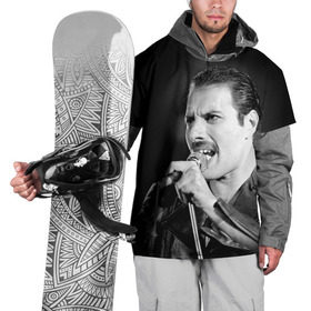 Накидка на куртку 3D с принтом Фредди Меркьюри в Тюмени, 100% полиэстер |  | Тематика изображения на принте: freddie mercury | queen. | автор песен | британский | вокалист | певец | рок группа | фредди меркьюри