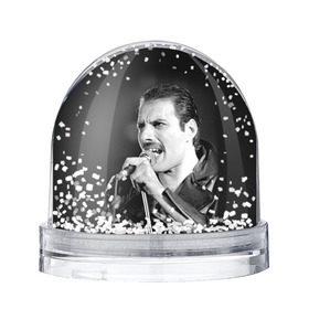 Снежный шар с принтом Фредди Меркьюри в Тюмени, Пластик | Изображение внутри шара печатается на глянцевой фотобумаге с двух сторон | freddie mercury | queen. | автор песен | британский | вокалист | певец | рок группа | фредди меркьюри