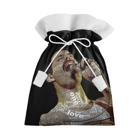 Подарочный 3D мешок с принтом Фредди Меркьюри в Тюмени, 100% полиэстер | Размер: 29*39 см | freddie mercury | queen. | автор песен | британский | вокалист | певец | рок группа | фредди меркьюри