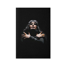 Обложка для паспорта матовая кожа с принтом Фредди Меркьюри в Тюмени, натуральная матовая кожа | размер 19,3 х 13,7 см; прозрачные пластиковые крепления | freddie mercury | queen. | автор песен | британский | вокалист | певец | рок группа | фредди меркьюри