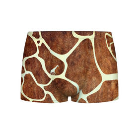 Мужские трусы 3D с принтом Жирафик в Тюмени, 50% хлопок, 50% полиэстер | классическая посадка, на поясе мягкая тканевая резинка | жираф | жирафик | текстуры