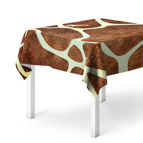 Скатерть 3D с принтом Жирафик в Тюмени, 100% полиэстер (ткань не мнется и не растягивается) | Размер: 150*150 см | жираф | жирафик | текстуры