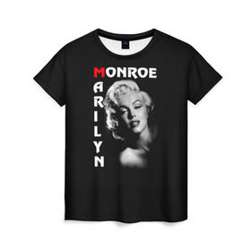 Женская футболка 3D с принтом Мерилин Монро в Тюмени, 100% полиэфир ( синтетическое хлопкоподобное полотно) | прямой крой, круглый вырез горловины, длина до линии бедер | marilyn monroe | кинозвезда | мерилин монро