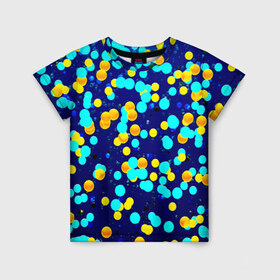 Детская футболка 3D с принтом Пузырьки в Тюмени, 100% гипоаллергенный полиэфир | прямой крой, круглый вырез горловины, длина до линии бедер, чуть спущенное плечо, ткань немного тянется | buble | круги | популярные | прикольные | пузыри | яркие