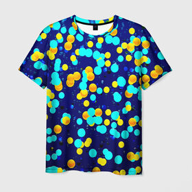 Мужская футболка 3D с принтом Пузырьки в Тюмени, 100% полиэфир | прямой крой, круглый вырез горловины, длина до линии бедер | buble | круги | популярные | прикольные | пузыри | яркие