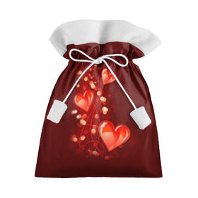 Подарочный 3D мешок с принтом Сердца в Тюмени, 100% полиэстер | Размер: 29*39 см | love is | девушкам | любовь | сердца