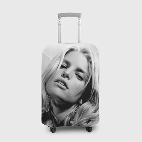 Чехол для чемодана 3D с принтом Джессика Симпсон в Тюмени, 86% полиэфир, 14% спандекс | двустороннее нанесение принта, прорези для ручек и колес | jessica ann simpson | актриса | американская певица | джессика энн симпсон | телеведущая и дизайнер