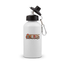 Бутылка спортивная с принтом One Piece - logo Ace в Тюмени, металл | емкость — 500 мл, в комплекте две пластиковые крышки и карабин для крепления | ван пис | лого | луффи | мугивара | пираты | эйс