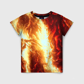 Детская футболка 3D с принтом Nebula в Тюмени, 100% гипоаллергенный полиэфир | прямой крой, круглый вырез горловины, длина до линии бедер, чуть спущенное плечо, ткань немного тянется | вселенная | галатика | звезды