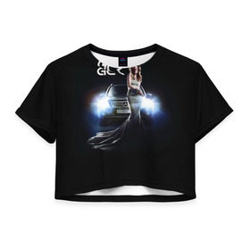 Женская футболка 3D укороченная с принтом Mersedes GLK в Тюмени, 100% полиэстер | круглая горловина, длина футболки до линии талии, рукава с отворотами | glk | mersedes | автомобиль | девушка | мерседес