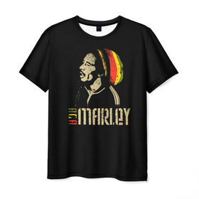 Мужская футболка 3D с принтом Bob Marley в Тюмени, 100% полиэфир | прямой крой, круглый вырез горловины, длина до линии бедер | Тематика изображения на принте: bob marley | боб марли | музыка | регги | ямайка