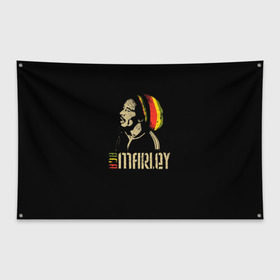 Флаг-баннер с принтом Bob Marley в Тюмени, 100% полиэстер | размер 67 х 109 см, плотность ткани — 95 г/м2; по краям флага есть четыре люверса для крепления | bob marley | боб марли | музыка | регги | ямайка