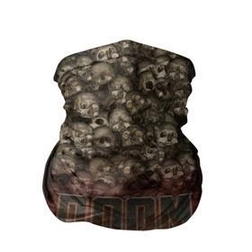 Бандана-труба 3D с принтом Doom classik 2 в Тюмени, 100% полиэстер, ткань с особыми свойствами — Activecool | плотность 150‒180 г/м2; хорошо тянется, но сохраняет форму | заклепки | метал | череп