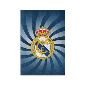 Обложка для паспорта матовая кожа с принтом Реал Мадрид в Тюмени, натуральная матовая кожа | размер 19,3 х 13,7 см; прозрачные пластиковые крепления | Тематика изображения на принте: real madrid | реал мадрид | футбол