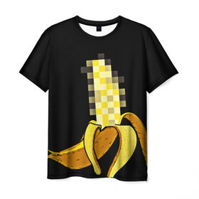 Мужская футболка 3D с принтом Банан 18+ в Тюмени, 100% полиэфир | прямой крой, круглый вырез горловины, длина до линии бедер | банан | большой банан | ххх