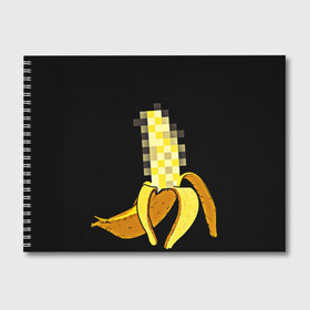 Альбом для рисования с принтом Банан 18+ в Тюмени, 100% бумага
 | матовая бумага, плотность 200 мг. | Тематика изображения на принте: банан | большой банан | ххх