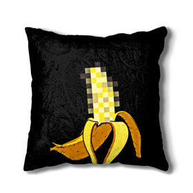 Подушка 3D с принтом Банан 18+ в Тюмени, наволочка – 100% полиэстер, наполнитель – холлофайбер (легкий наполнитель, не вызывает аллергию). | состоит из подушки и наволочки. Наволочка на молнии, легко снимается для стирки | банан | большой банан | ххх