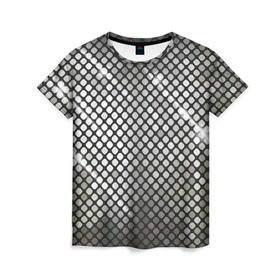 Женская футболка 3D с принтом Silver style в Тюмени, 100% полиэфир ( синтетическое хлопкоподобное полотно) | прямой крой, круглый вырез горловины, длина до линии бедер | club | клуб | серебро | стиль