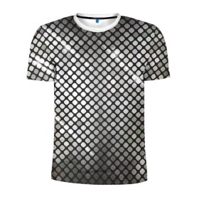Мужская футболка 3D спортивная с принтом Silver style в Тюмени, 100% полиэстер с улучшенными характеристиками | приталенный силуэт, круглая горловина, широкие плечи, сужается к линии бедра | club | клуб | серебро | стиль