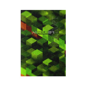 Обложка для паспорта матовая кожа с принтом Minecraft в Тюмени, натуральная матовая кожа | размер 19,3 х 13,7 см; прозрачные пластиковые крепления | minecraft | игра | крипер
