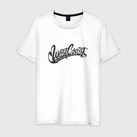 Мужская футболка хлопок с принтом West Coast Customs в Тюмени, 100% хлопок | прямой крой, круглый вырез горловины, длина до линии бедер, слегка спущенное плечо. | 2pac | gangsta | rap | snoop | tupac | вэст | запад | рэп