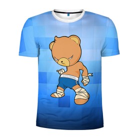 Мужская футболка 3D спортивная с принтом Muay thai 2 в Тюмени, 100% полиэстер с улучшенными характеристиками | приталенный силуэт, круглая горловина, широкие плечи, сужается к линии бедра | muay thai