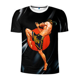 Мужская футболка 3D спортивная с принтом Muay thai 4 в Тюмени, 100% полиэстер с улучшенными характеристиками | приталенный силуэт, круглая горловина, широкие плечи, сужается к линии бедра | muay thai