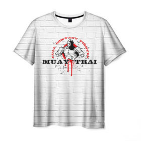 Мужская футболка 3D с принтом Muay thai 7 в Тюмени, 100% полиэфир | прямой крой, круглый вырез горловины, длина до линии бедер | muay thai