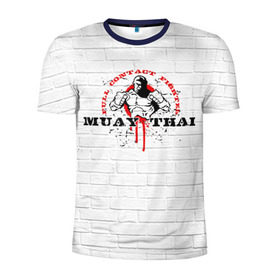 Мужская футболка 3D спортивная с принтом Muay thai 7 в Тюмени, 100% полиэстер с улучшенными характеристиками | приталенный силуэт, круглая горловина, широкие плечи, сужается к линии бедра | muay thai