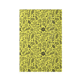Обложка для паспорта матовая кожа с принтом Цветочки-травушки в Тюмени, натуральная матовая кожа | размер 19,3 х 13,7 см; прозрачные пластиковые крепления | листья | природа | ромашки | цветы
