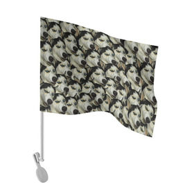 Флаг для автомобиля с принтом Хаски в Тюмени, 100% полиэстер | Размер: 30*21 см | хаски