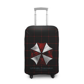 Чехол для чемодана 3D с принтом Umbrella Corporation - 2 в Тюмени, 86% полиэфир, 14% спандекс | двустороннее нанесение принта, прорези для ручек и колес | resident evil | зомби