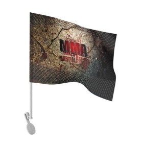 Флаг для автомобиля с принтом MMA в Тюмени, 100% полиэстер | Размер: 30*21 см | judo | mma | ufc | борьба | единоборства