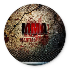 Коврик круглый с принтом MMA в Тюмени, резина и полиэстер | круглая форма, изображение наносится на всю лицевую часть | judo | mma | ufc | борьба | единоборства