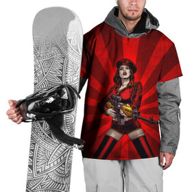Накидка на куртку 3D с принтом Red alert в Тюмени, 100% полиэстер |  | девушка | оружие | снайпер | ссср