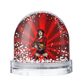 Водяной шар с принтом Red alert в Тюмени, Пластик | Изображение внутри шара печатается на глянцевой фотобумаге с двух сторон | девушка | оружие | снайпер | ссср