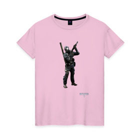 Женская футболка хлопок с принтом Инженер 2 в Тюмени, 100% хлопок | прямой крой, круглый вырез горловины, длина до линии бедер, слегка спущенное плечо | battlefield | engineer | батлфилд | инженер | солдат