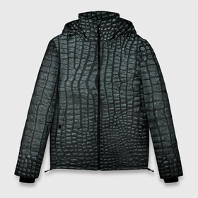 Мужская зимняя куртка 3D с принтом Кожа крокодила в Тюмени, верх — 100% полиэстер; подкладка — 100% полиэстер; утеплитель — 100% полиэстер | длина ниже бедра, свободный силуэт Оверсайз. Есть воротник-стойка, отстегивающийся капюшон и ветрозащитная планка. 

Боковые карманы с листочкой на кнопках и внутренний карман на молнии. | кожа | кожа крокодила