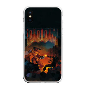 Чехол для iPhone XS Max матовый с принтом Doom 2 в Тюмени, Силикон | Область печати: задняя сторона чехла, без боковых панелей | минотавр