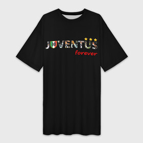 Платье-футболка 3D с принтом JUVENTUS в Тюмени,  |  | juventus | италия | футбол | ювентус